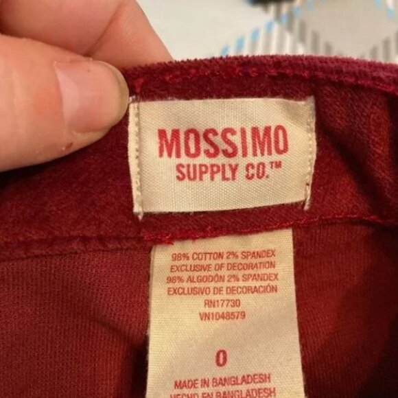 Studded cranberry velvet mini skirt Silver Back Zipper Detail Size 0 90s Y2K - Picture 9 of 10